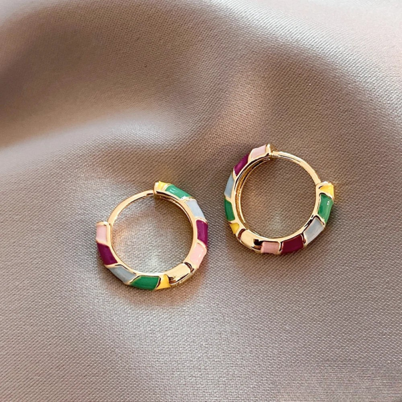 Aurelia™ | Women’s Enamel Gold Earrings