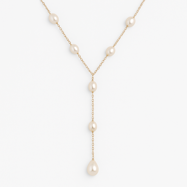 Evelina™ | Women's Vintage Hanging Pearl Necklace