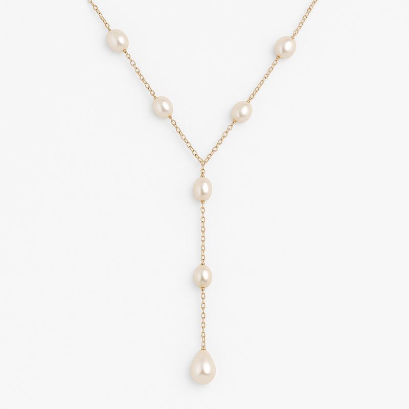 Evelina™ | Women's Vintage Hanging Pearl Necklace