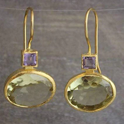 Lustre™ | Vintage Green Gold Earrings